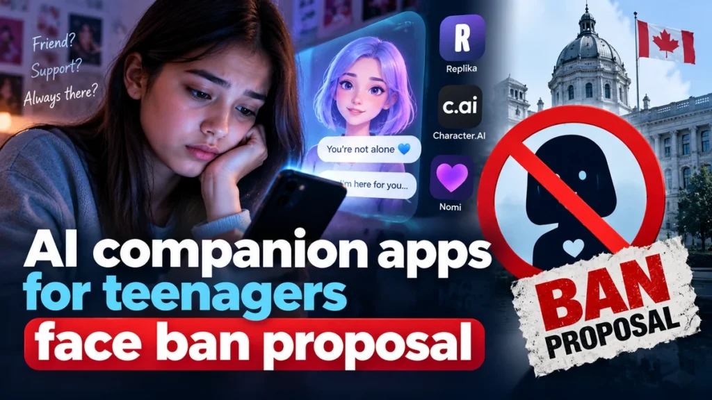 AI companion apps for teenagers face ban proposal